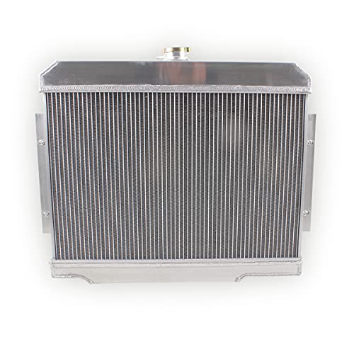 LUXERAD 3 Rows Core Performance Aluminum Cooling Radiator With Fan Shroud(2X12 Inches Dia.) for 1972-1986 Jeep CJ CJ5 CJ6 CJ7 V8 Conversion Che vy Engine Radiador (GM/Chevy V8 Engine SWAP) - Image 3