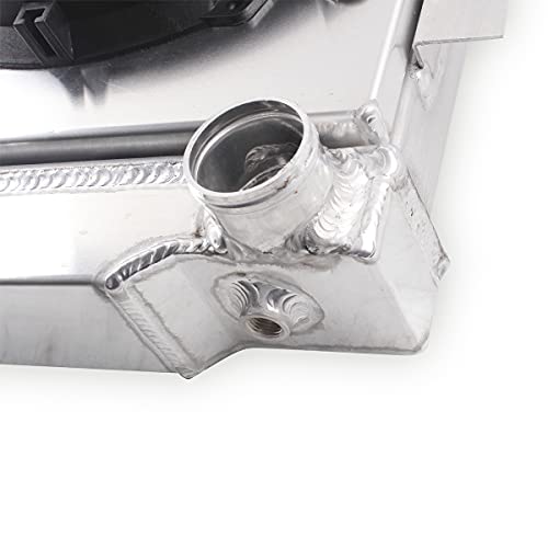 LUXERAD 3 Rows Core Performance Aluminum Cooling Radiator With Fan Shroud(2X12 Inches Dia.) for 1972-1986 Jeep CJ CJ5 CJ6 CJ7 V8 Conversion Che vy Engine Radiador (GM/Chevy V8 Engine SWAP) - Image 4