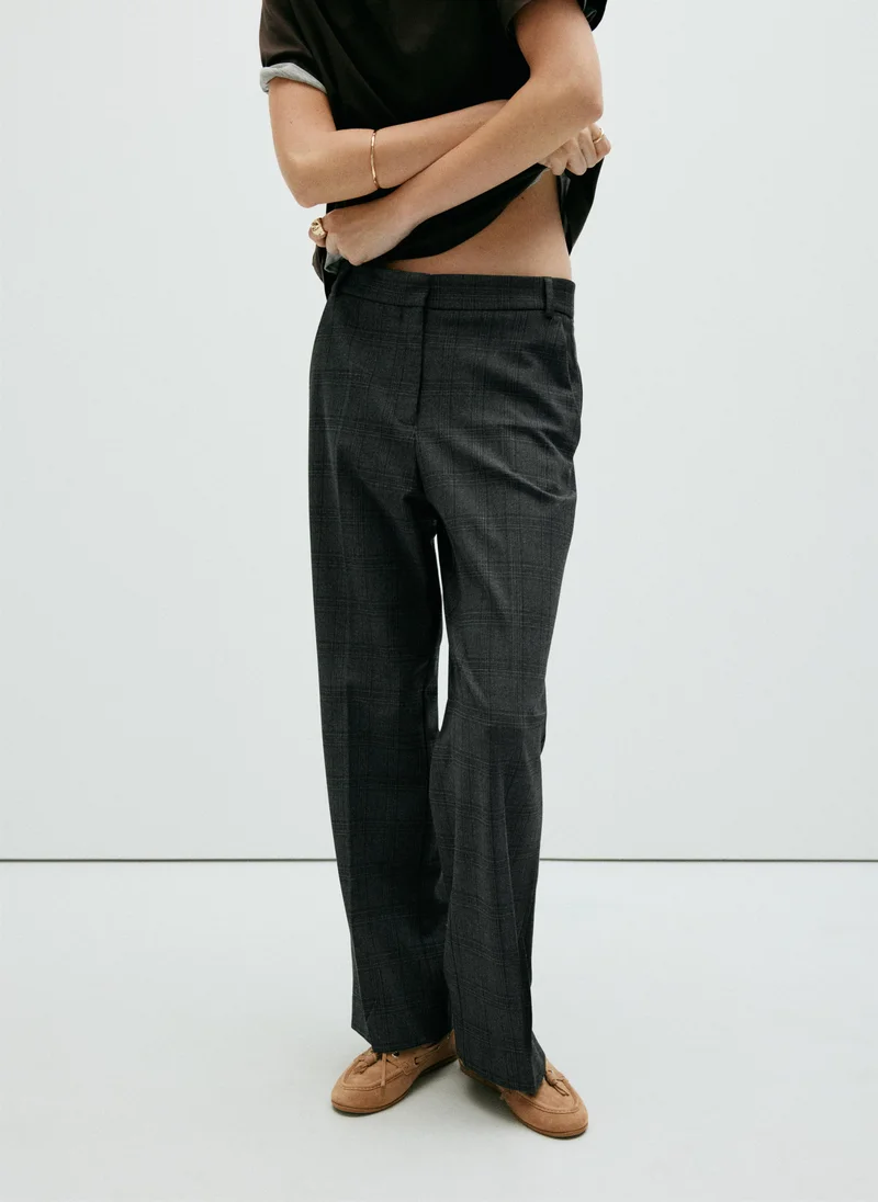 Straight Mid-Rise Trousers