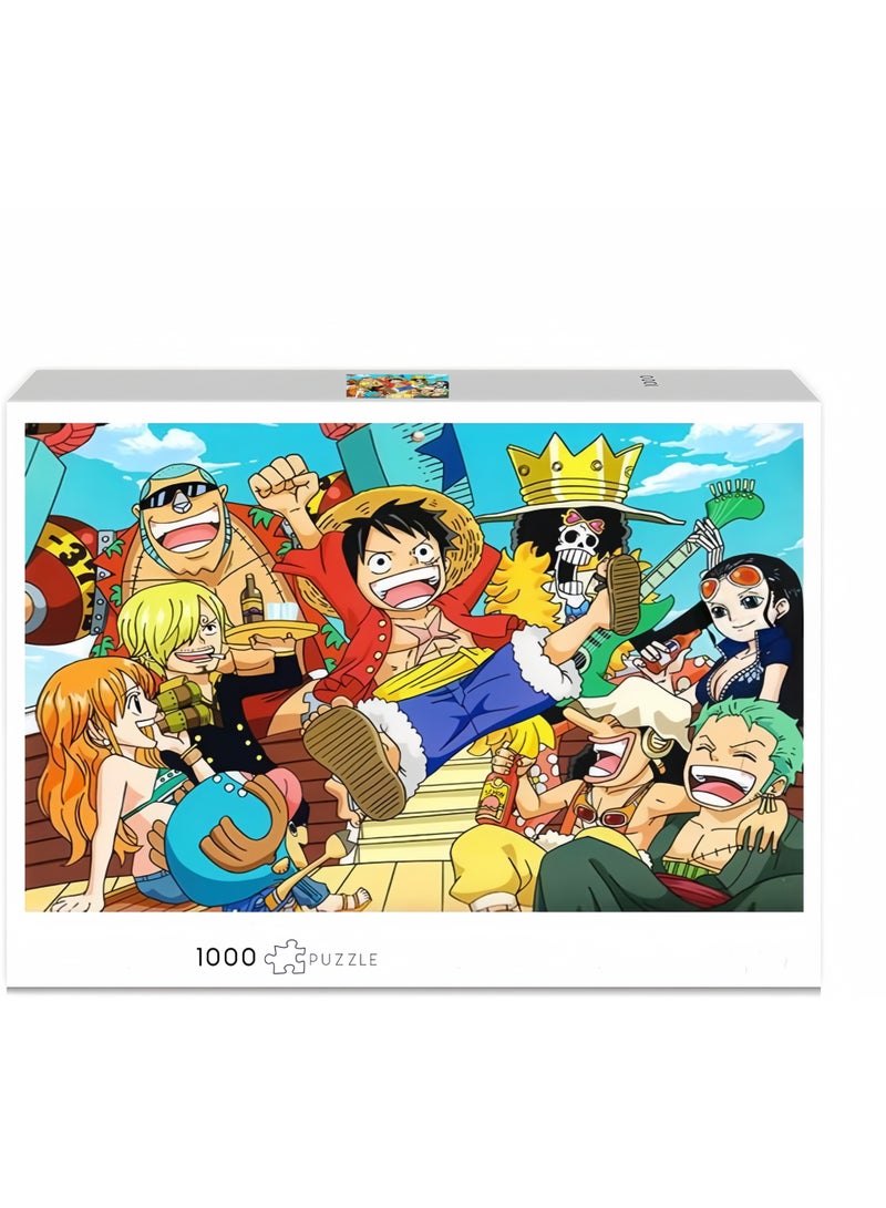 【1000-Piece One Piece Puzzle】Anime Characters Colorful Jigsaw Puzzle | Educational Challenge for Adults  Teens | Collector's Gift  Home Decor - Image 1