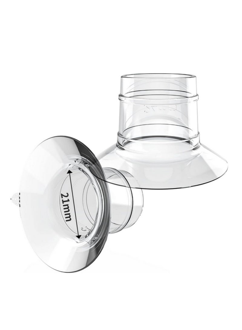 2pcs Flange Inserts 21mm Compatible with Momcozy S12/S12 Pro/S9/S9 Pro TSRETE/Spectra/Medela 24mm Breast Shields & Flanges Breast Pump Adapter for 24mm to 21mm Conversion - Image 1