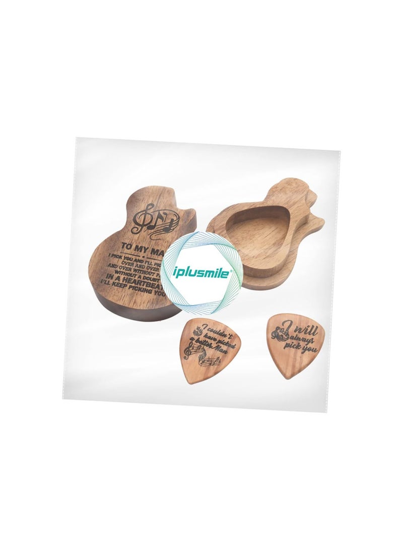 1 Pcs guitar pick holder guitar pick case personalised guitar picks plectrum custom guitar picks ukulele picks bass electric guitar picks personality wooden guitar Bamboo child As Shown