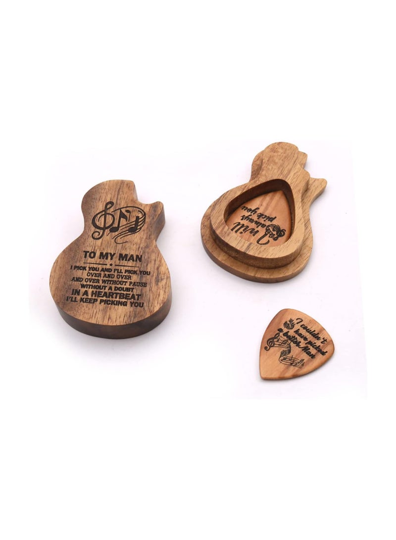 1 Pcs guitar pick holder guitar pick case personalised guitar picks plectrum custom guitar picks ukulele picks bass electric guitar picks personality wooden guitar Bamboo child As Shown