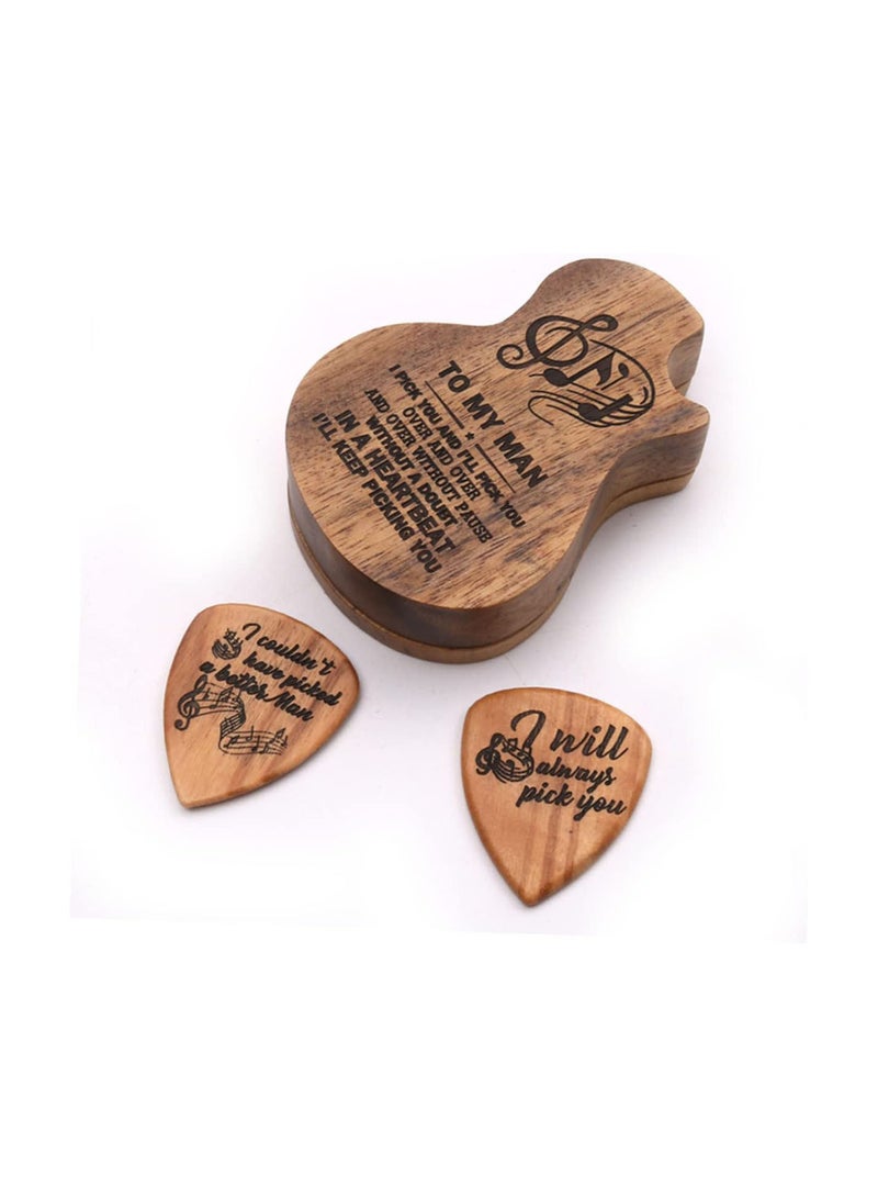 1 Pcs guitar pick holder guitar pick case personalised guitar picks plectrum custom guitar picks ukulele picks bass electric guitar picks personality wooden guitar Bamboo child As Shown