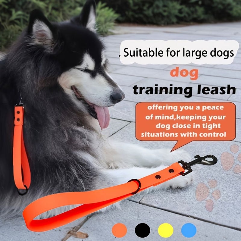 Orange Heavy Duty Dog Leash With Grab Ring Stain Resistant Easy To Clean - Image 1