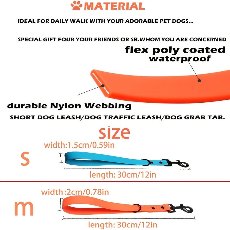 Orange Heavy Duty Dog Leash With Grab Ring Stain Resistant Easy To Clean - Image 2