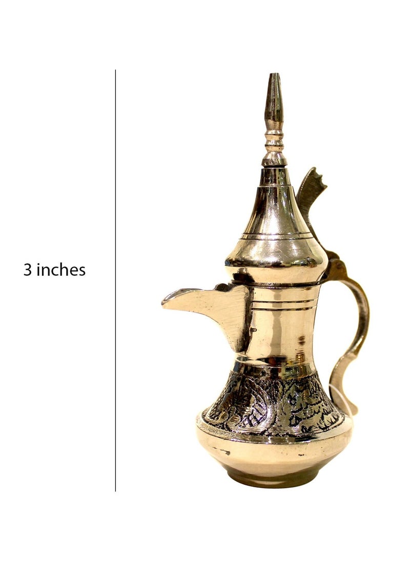 Antique Museum - UAE SILVER PLATED COFFEE POT- ARABIC WRITING-(1571)-3 INCHES - Image 1