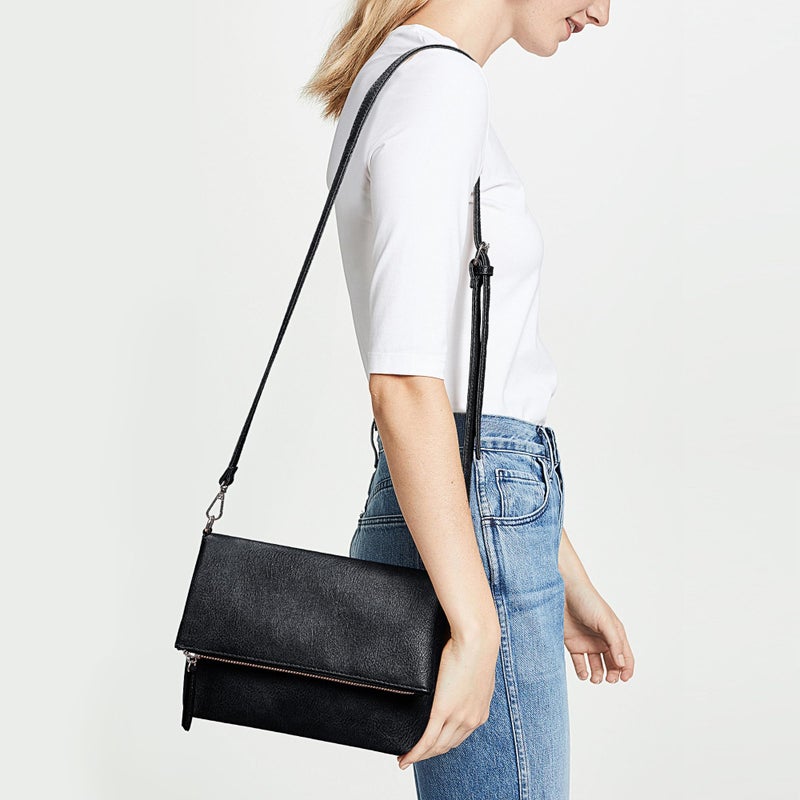KALIDI Vintage Vegan Leather Crossbody Bag PU Shoulder Bag Handbag Multiple Pockets Adjustable Removable Strap Women - Image 3