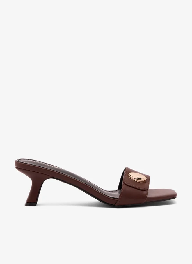 RAID Gold Trim Heeled Sandals
