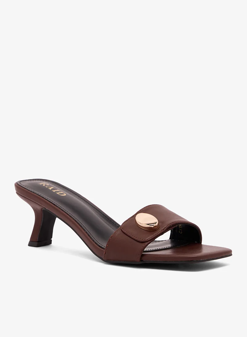 RAID Gold Trim Heeled Sandals