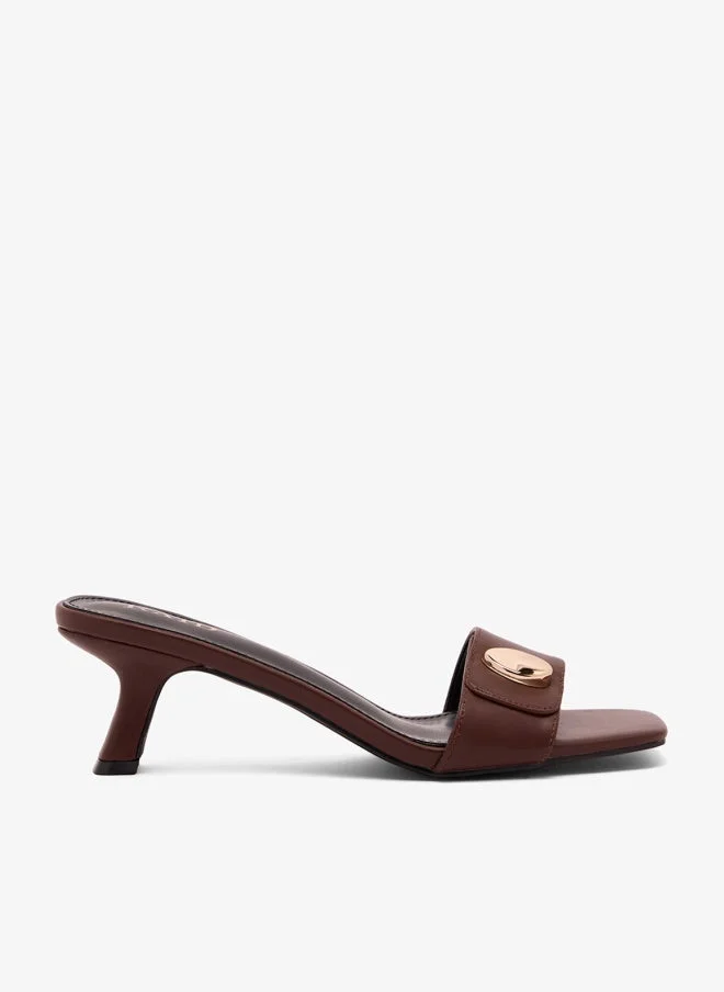RAID Gold Trim Heeled Sandals