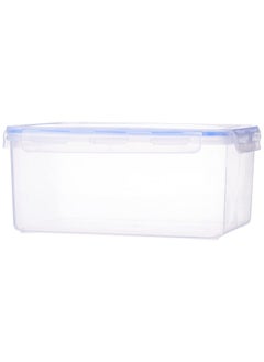 Aristo Aristo Lock & Fresh 402 Plastic Storage Container For Storing grains, pulses, rice, wheat etc - 6400 ML, Transparent Clear, large (LOCK&FRESH402) (29.5 x 22.5 x 13cm)  - Image 1