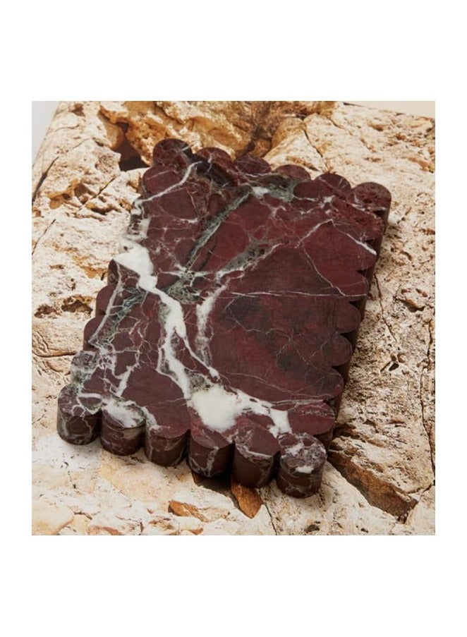 Rosso Levanto Scallop Tray size 18x12x2cm - Image 1