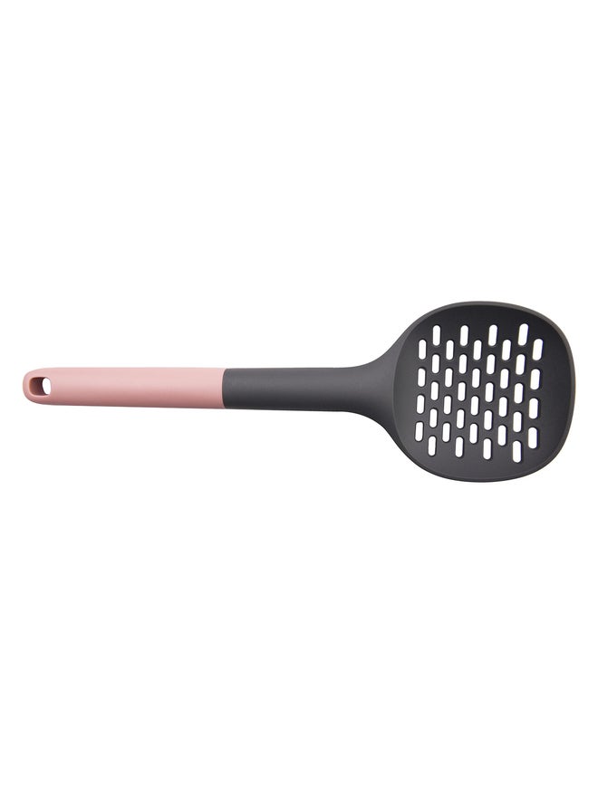 Cuisine Art PP Handle Nylon Skimmer with Hanging Hole, Maroon Rose, 32.5cm - Image 1