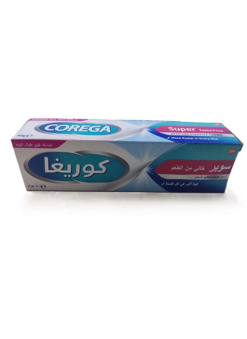 كوريغا - كريم تثبيت طقم الأسنان الفائق من كوريغا خالي من الطعم ويدوم طوال اليوم 40 جرام ( 2 عبوة ) - Image 1