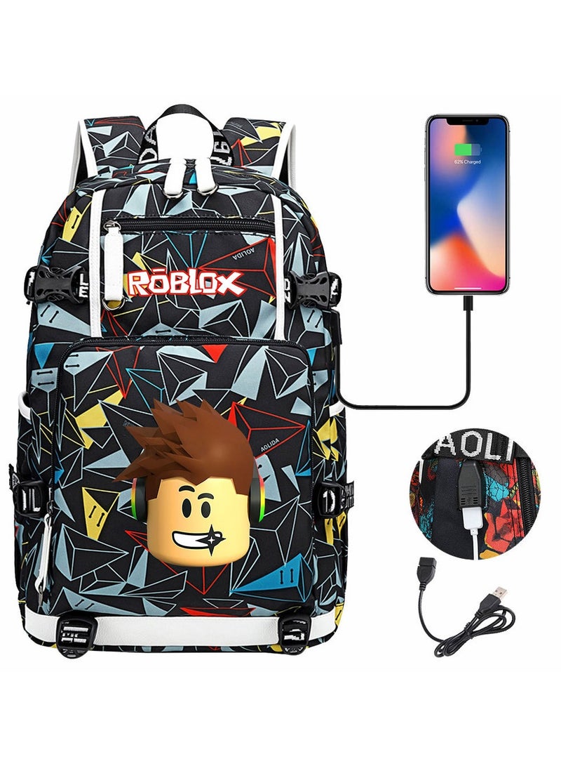روبلوكس حقيبة ظهر Roblox USB للمراهقين كاجوال للسفر