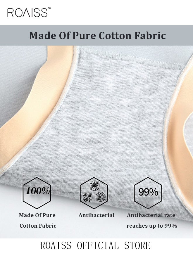 3 Piece Breifs Set Women Safety Panties 60D High Elastic Soft Modal Ladies Underpants Breathable Antibacterial Stretch Shorts Women's Mid-rise Stretch Traceless Smooth Skinny Britches