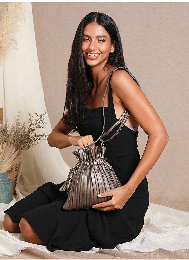 Couturelabs - Pleated Drawstring Handbag - Image 1