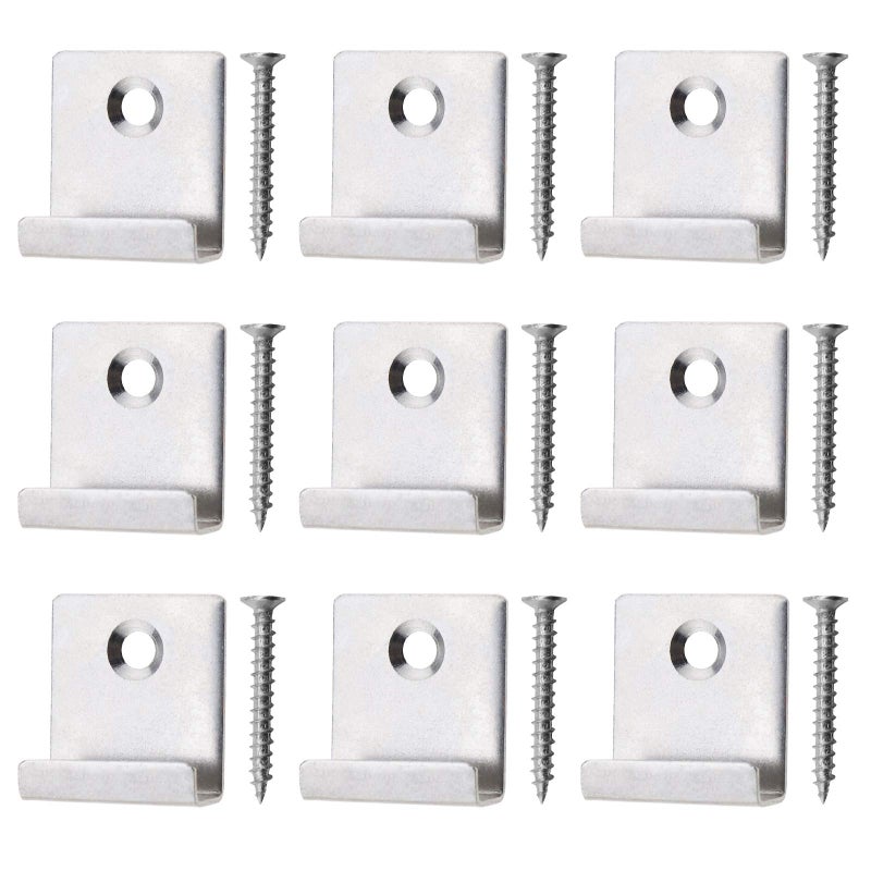 Create idea 25Pcs Decking Hidden Starter Fastener Board Clip with Selftapping Screw Stainless Steel DIY Hardware for 8mm Wood Board