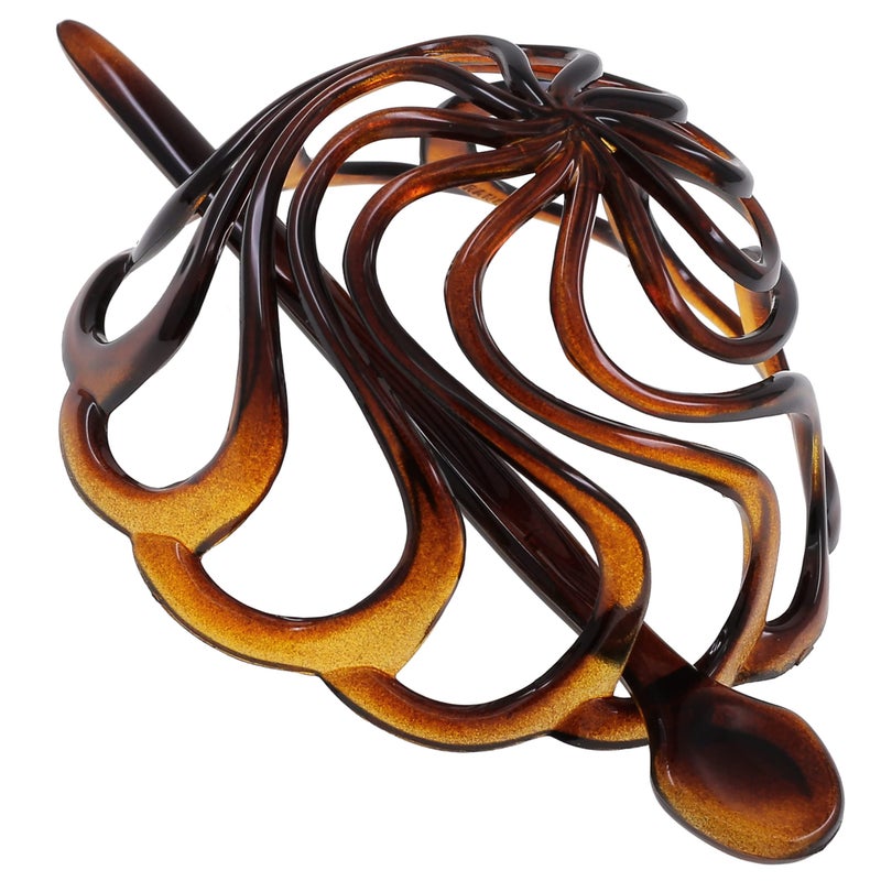 Camila Paris CP16 French Hair Bun Clip Maker Cover Cap Holder, Tortoise Shell, Round Dome Bun Hair Clip for Women Hair Updo, Styling Hair Bun Accessories for Women, No Slip and Durable, Made in France - Image 1