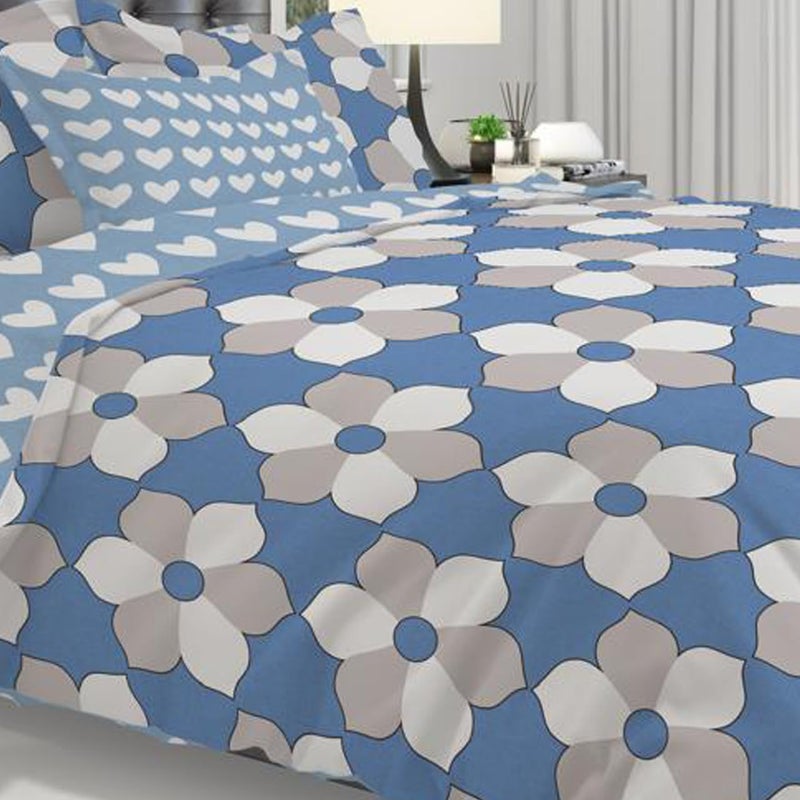 Amali  4 Pieces Bedsheet Set Single Size (120 x 200+35cm) Including 1 Duvet Cover 1 Fitted Sheet 1 Oxford & 1 Standard Pillowcases Durable & Long Lasting Quality - Image 4