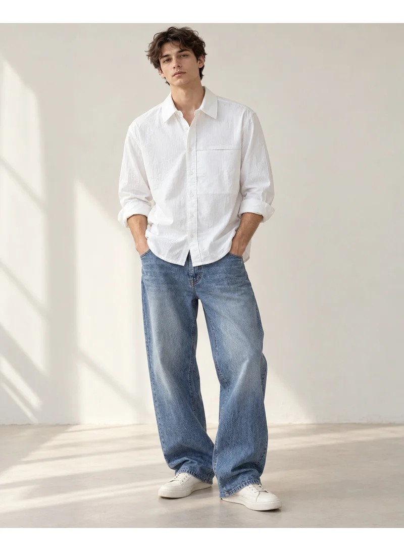 Victor And Jane Cotton Stretch Boxy Fit Shirt