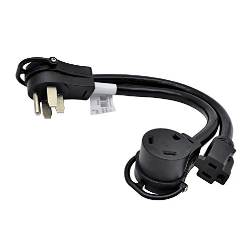 Park World Parkworld 885200 Splitter, RV 50A to 30A & 15A V Adapter Cord 14-50P Male to TT-30R & 5-15R Female - Image 1