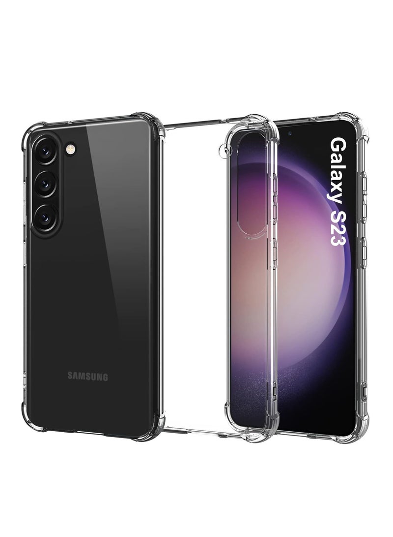 دوسالا جراب Samsung Galaxy S23 رفيع وشفاف لهاتف Samsung S23 جراب شفاف مرن من البولي يوريثان المقاوم للصدمات غطاء هاتف خلوي لهاتف Samsung Galaxy S23 5G HD شفاف - Image 1