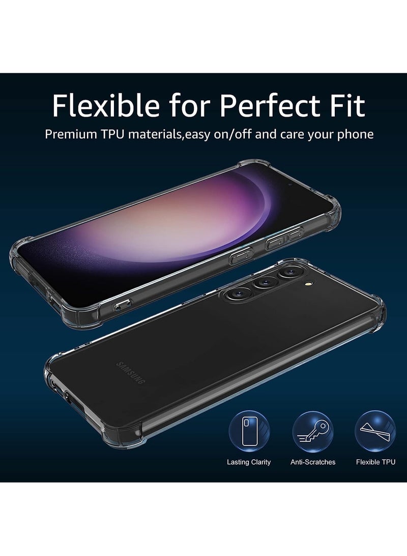 دوسالا جراب Samsung Galaxy S23 رفيع وشفاف لهاتف Samsung S23 جراب شفاف مرن من البولي يوريثان المقاوم للصدمات غطاء هاتف خلوي لهاتف Samsung Galaxy S23 5G HD شفاف - Image 3