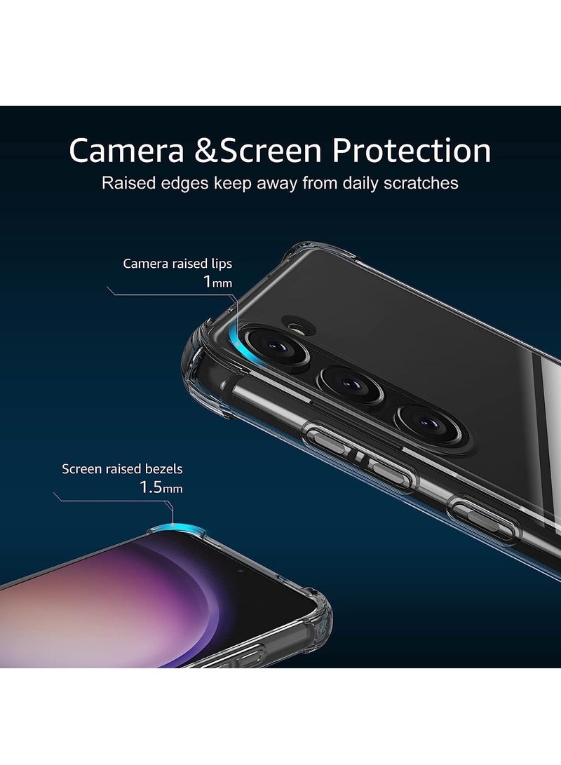 دوسالا جراب Samsung Galaxy S23 رفيع وشفاف لهاتف Samsung S23 جراب شفاف مرن من البولي يوريثان المقاوم للصدمات غطاء هاتف خلوي لهاتف Samsung Galaxy S23 5G HD شفاف - Image 2