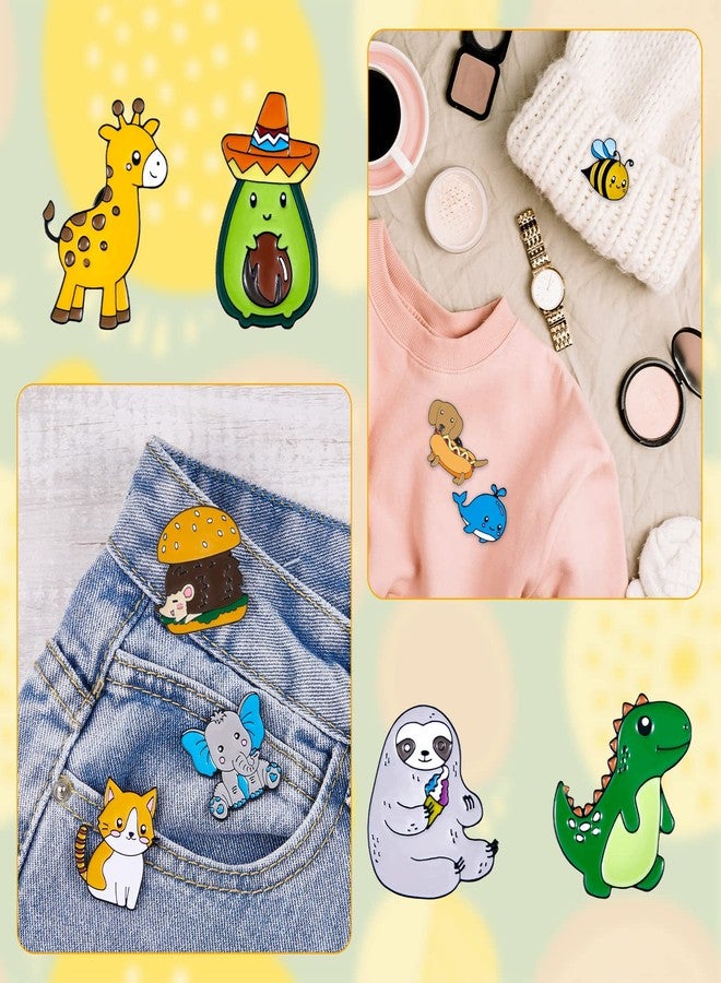 باتيير ١٠ قطع من دبابيس الحيوانات اللطيفة المطلية بالمينا، دبابيس لتزيين حقائب الظهر والسترات، دبابيس لتعليق الحقائب والملابس - Image 5