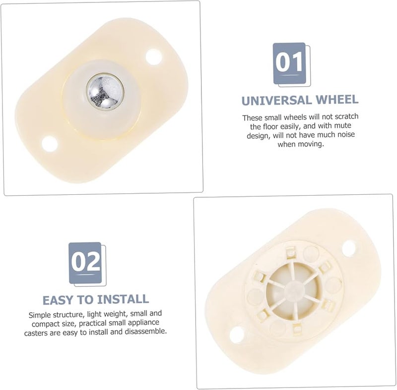 Self Adhesive Caster Wheels 12 Pack Swivel Rollers For Furniture Cabinets Storage Boxes Easy Installation - Image 3
