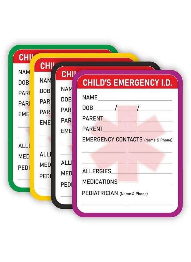 PARTH IMPEX - Infant Emergency Contact Sticker (Pack Of 24) 4" X 3" Child Medical Information Ice Stickers For Kids Vehicle Baby Car Seats Windows - Image 1