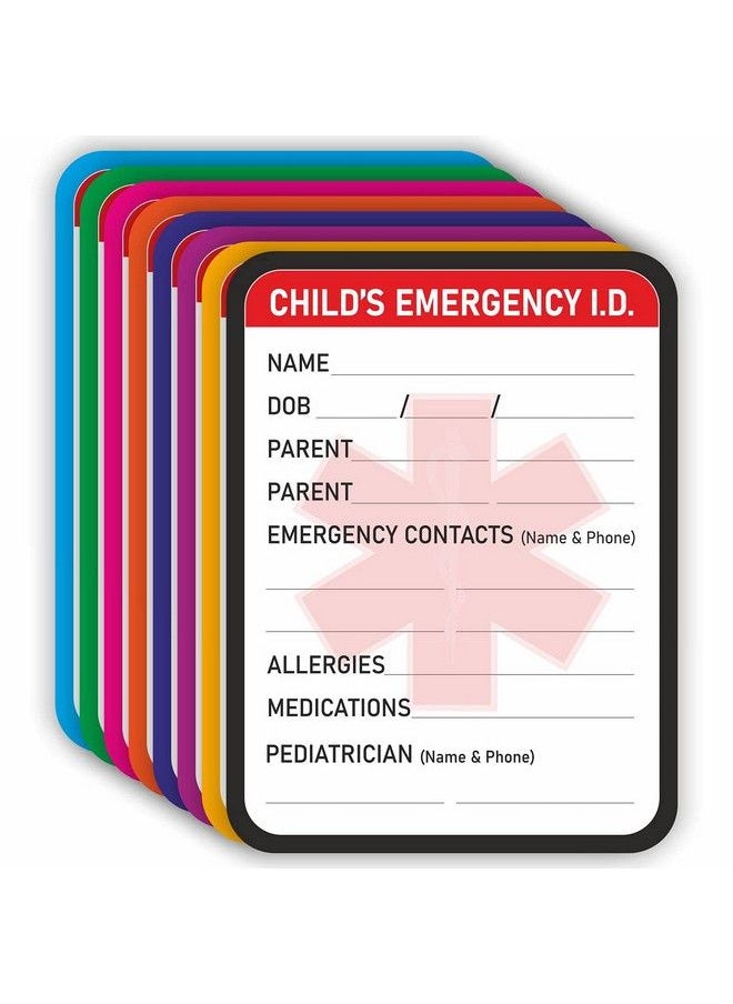 PARTH IMPEX - Infant Emergency Contact Sticker (Pack Of 24) 4" X 3" Child Medical Information Ice Stickers For Kids Vehicle Baby Car Seats Windows - Image 1
