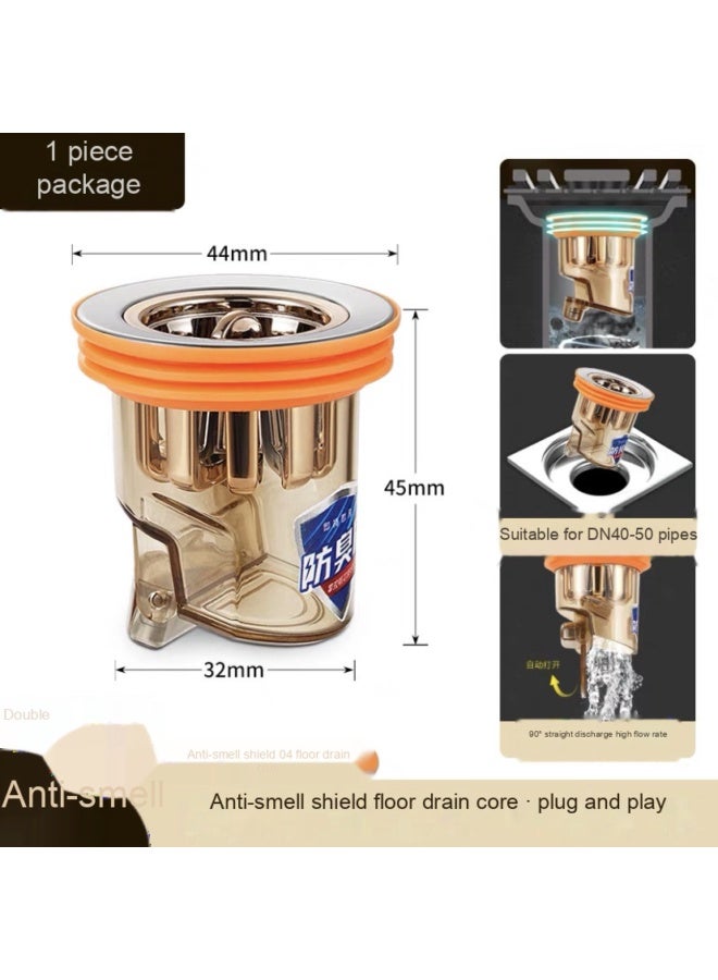 Universal Anti-Odor Floor Drain with Sealing Cover for Bathroom Toilet Sewer Insect Prevention
