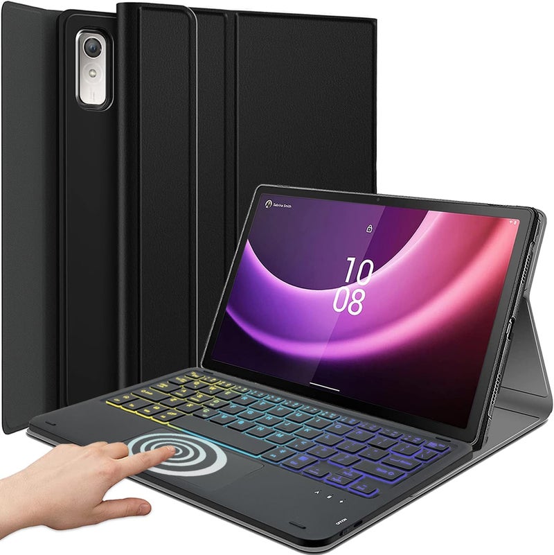 RTSY Keyboard Case for Lenovo Tab P11 2nd Gen (11.5 Inch) 2022 Released (TB350FU/ TB350XU) with 7 Color Backlit & Trackpad, Slim Smart Cover with Magnetically Detachable Wireless Bluetooth Keyboard - Image 1