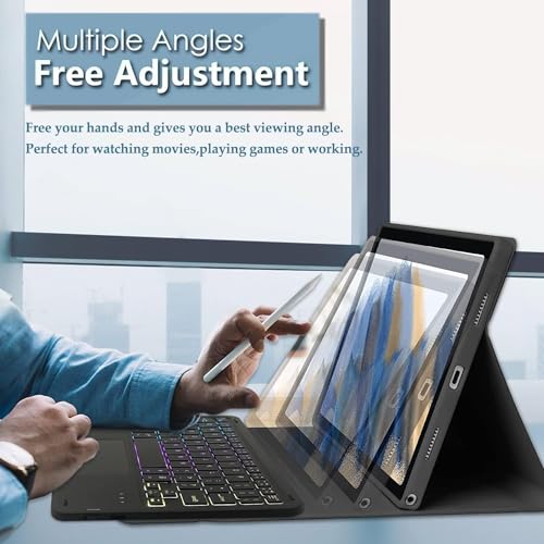 RTSY Keyboard Case for Lenovo Tab P11 2nd Gen (11.5 Inch) 2022 Released (TB350FU/ TB350XU) with 7 Color Backlit & Trackpad, Slim Smart Cover with Magnetically Detachable Wireless Bluetooth Keyboard - Image 5