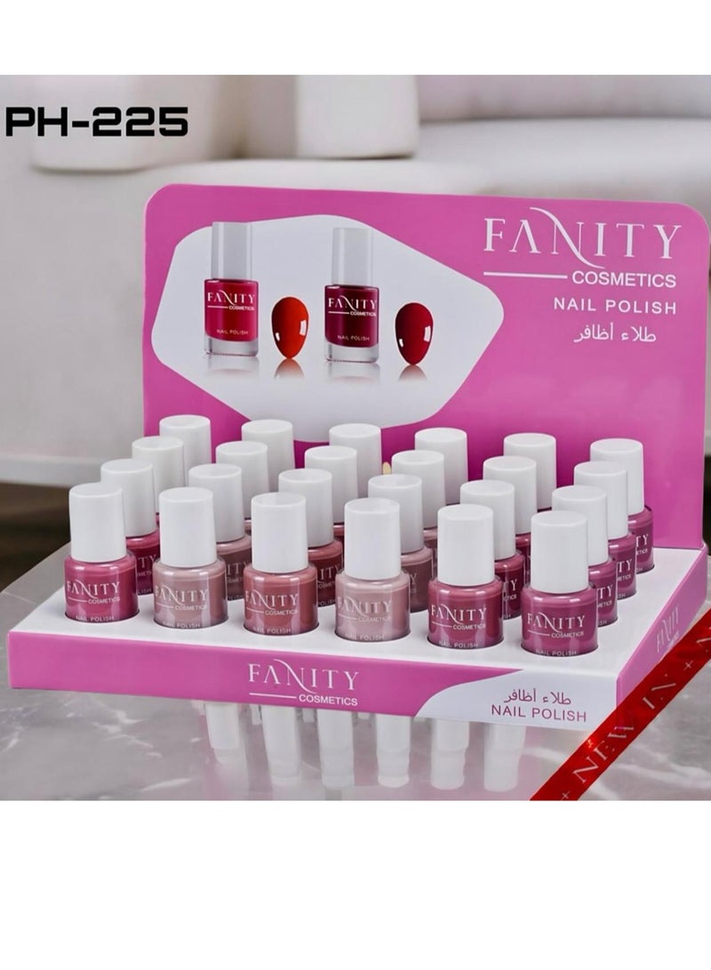 فانيتي طلاء الأظافر الجل الجديد ذو الألوان النقية 24 قطعة