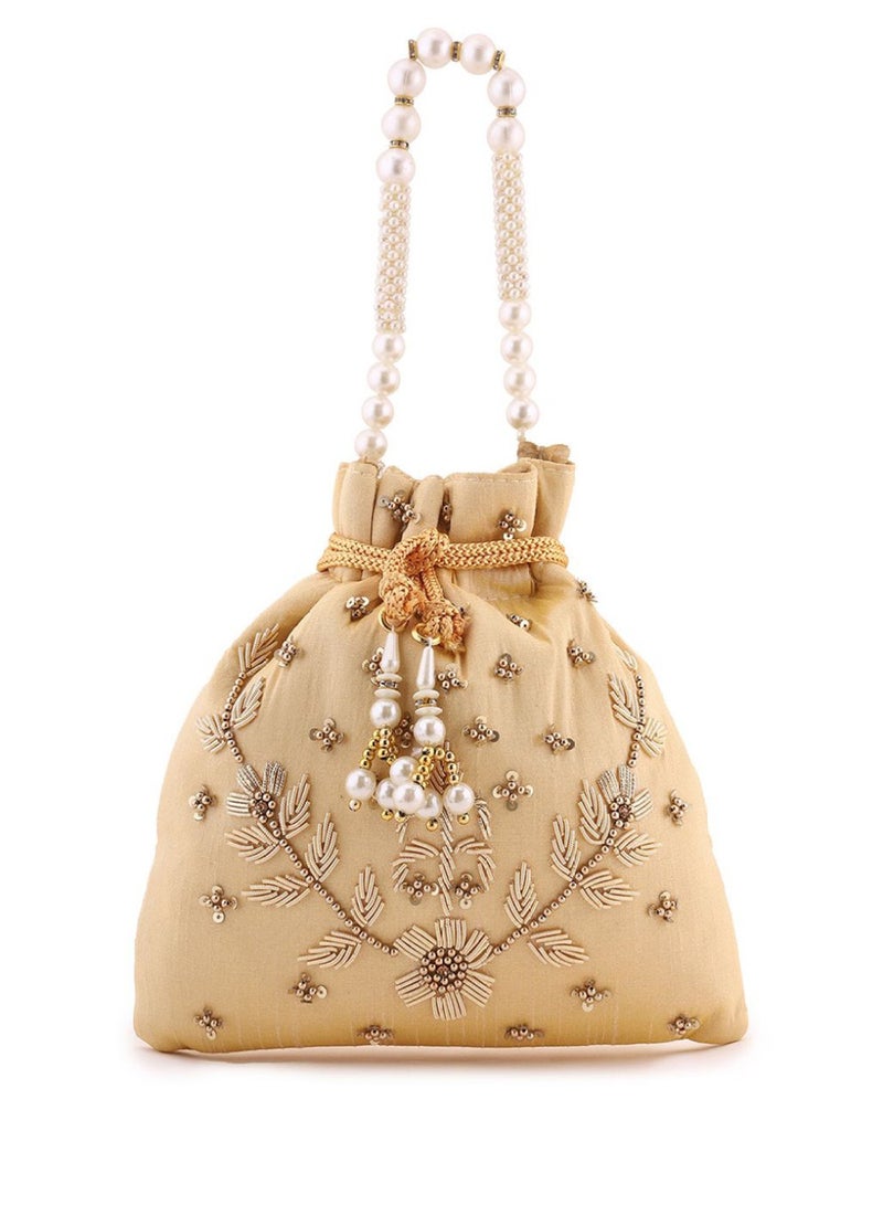 Priyaasi Embellished Embroidered Potli Clutch  - Image 2