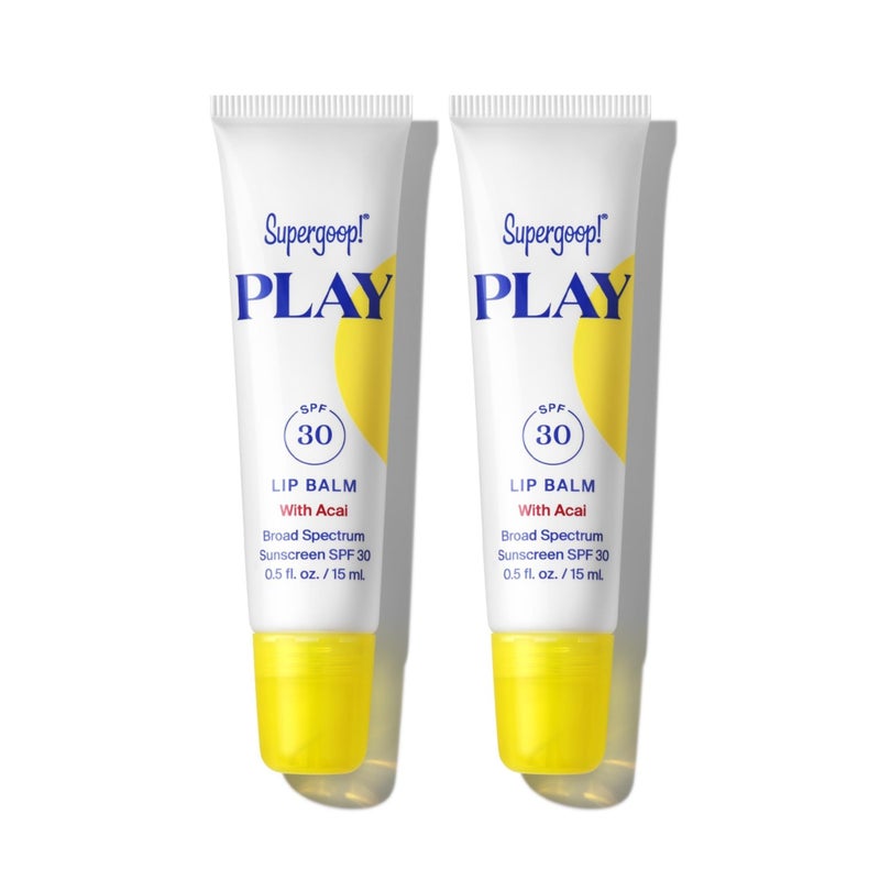 Supergoop! PLAY Lip Balm with Acai - 0.5 fl oz, Pack of 2 - SPF 30 PA+++ Broad Spectrum Sunscreen - Hydrating Honey, Shea Butter & Sunflower Seed Oil - Great for Active Days - Image 1