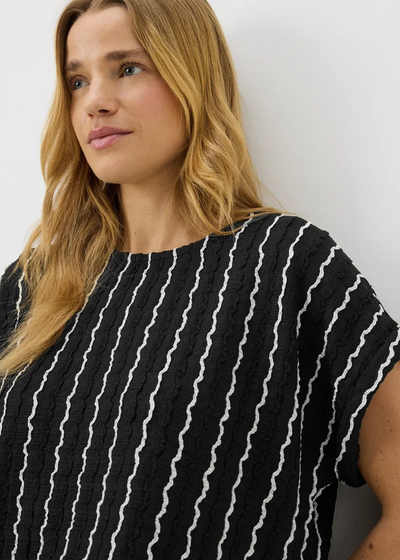 Matalan  Black Stripe Co Ord Top for Women | Best Price UAE