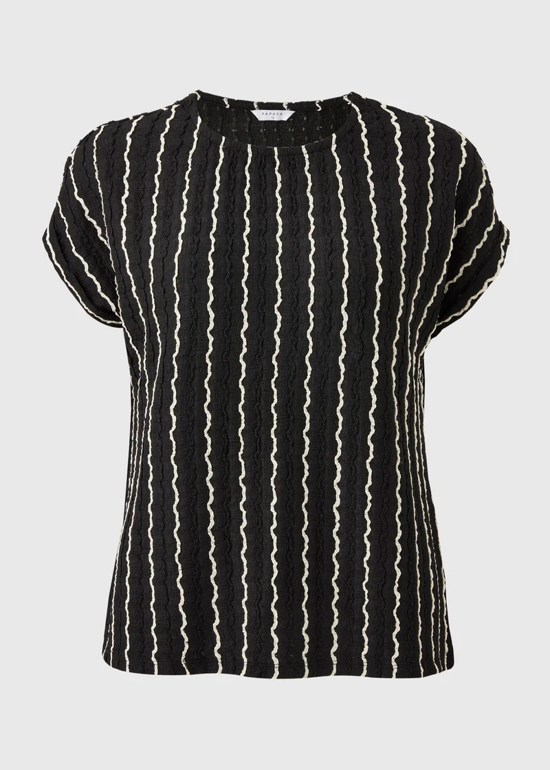 Matalan  Black Stripe Co Ord Top for Women | Best Price UAE