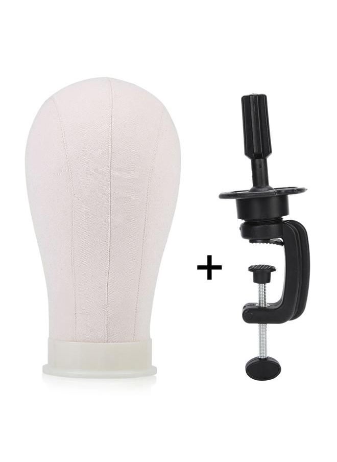 Arabest - 21inch Canvas Head Wig Model Making Mannequin Head Hat Headwear Cap Display Manikin Model - Image 1