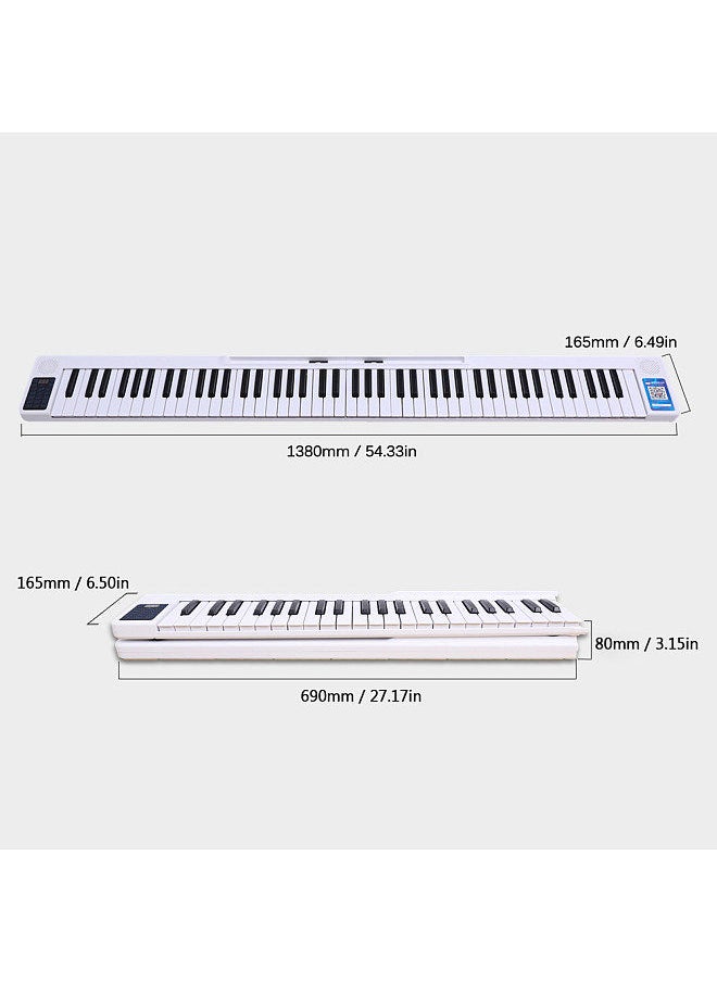 Portable 88 Keys Foldable Piano Digital Piano Multifunctional Electronic Keyboard Piano For Piano Student Musical Instrument