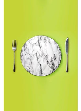 Diameter 27 White Marble Patterned Glass Presentation Plate Placemat - pzsku/ZFEFDC7E9518E78664DC2Z/45/_/1725724476/64259643-ff1a-4c27-aea8-0481c06502ff