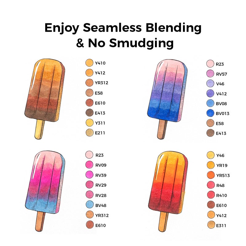 Ohuhu Alcohol Brush Markers 48 Mid-tone Colors- Double Tipped Alcohol Based Art Marker Set for Artists Adults Coloring Sketch Illustration- Brush & Fine Dual Tips- Honolulu B- Refillable - Image 3