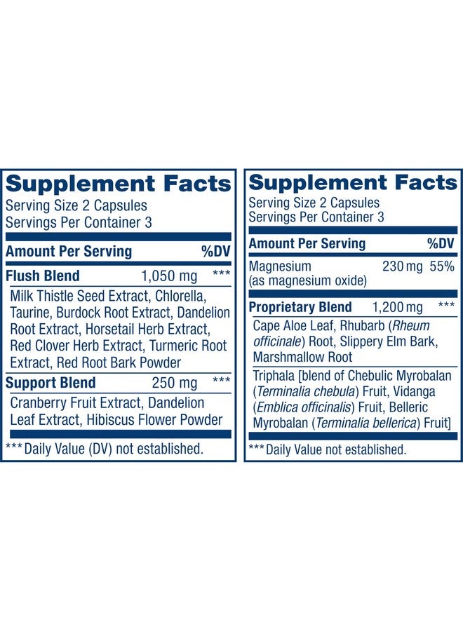Renew Life تجديد الحياة 3 أيام تنظيف إعادة ضبط الجسم الكلي 2 جزء من كبسولات تنظيف السموم، صحة الجهاز الهضمي والانتظام، مزيج عشبي مع المغنيسيوم والتوت البري، خالي من الصويا ومنتجات الألبان والجلوتين 12 عد - Image 2