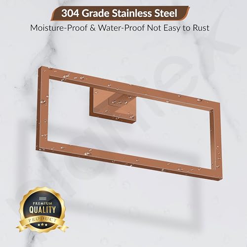 Plantex 304 Grade Stainless Steel Compact Napkin Hanger/Holder for Wash Basin Hand Towel Holder for Bathroom Accessroies - Benz (Rose Gold) - Image 4