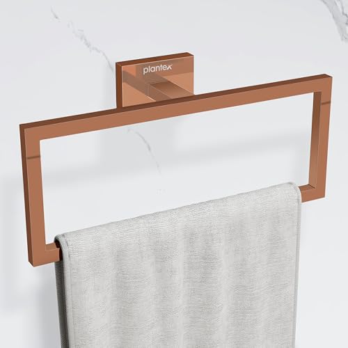 Plantex 304 Grade Stainless Steel Compact Napkin Hanger/Holder for Wash Basin Hand Towel Holder for Bathroom Accessroies - Benz (Rose Gold) - Image 1