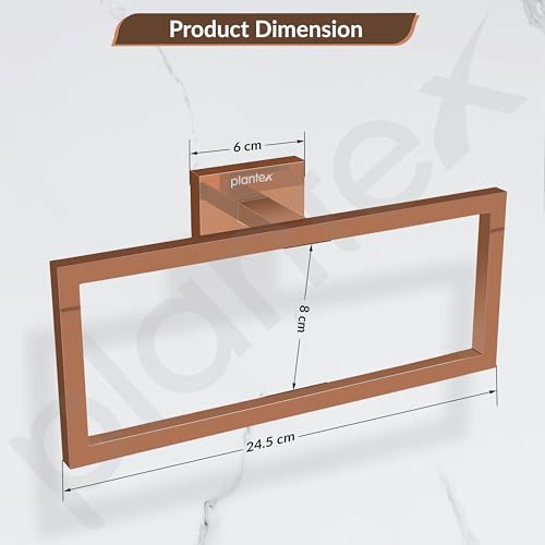 Plantex 304 Grade Stainless Steel Compact Napkin Hanger/Holder for Wash Basin Hand Towel Holder for Bathroom Accessroies - Benz (Rose Gold) - Image 5